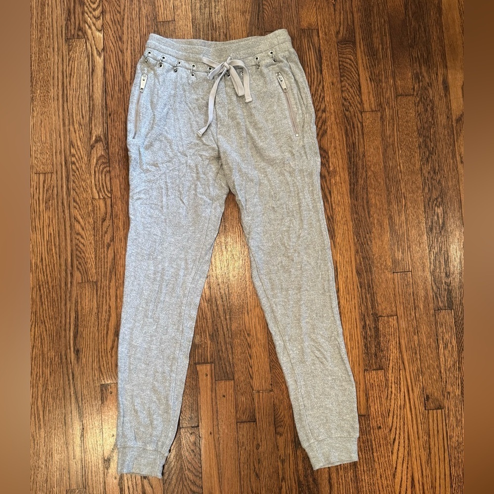 The Kooples Sport Gray Joggers Sweatpants with Chain Waist Size 1 Small